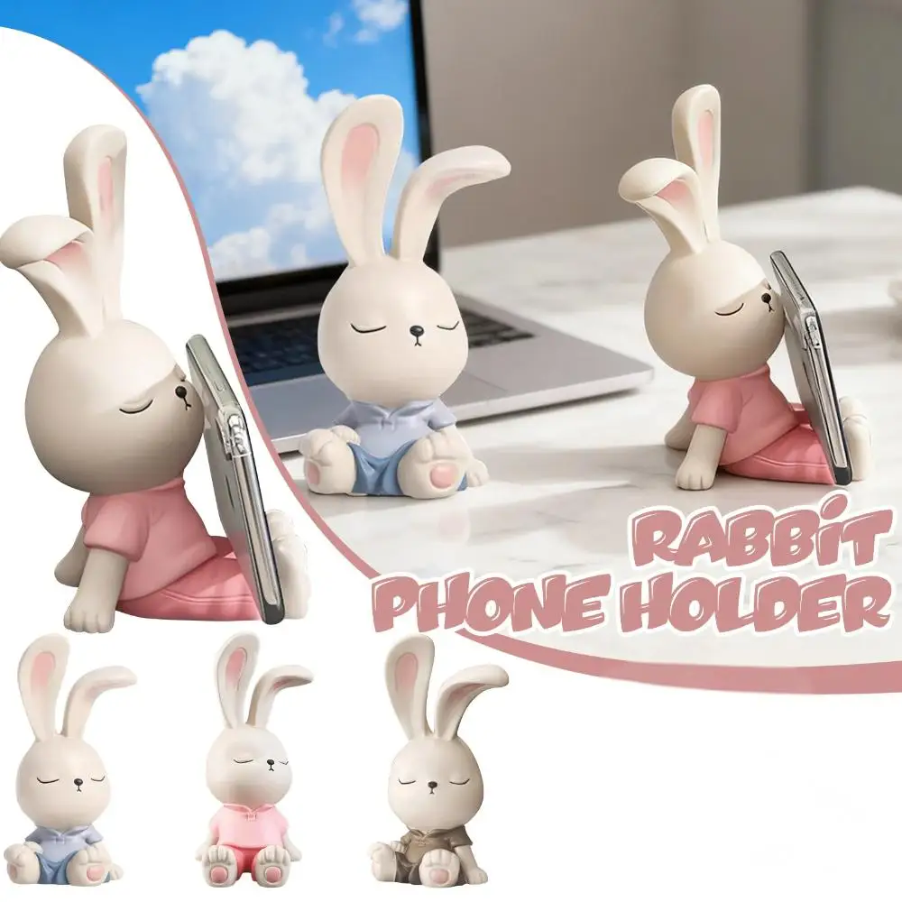 

Easter Bunny Holder Ornament Home Desktop Lovely Bunny Shaped Phone Holder Exquisite Easter Holiday Party Bunny Holder Gift