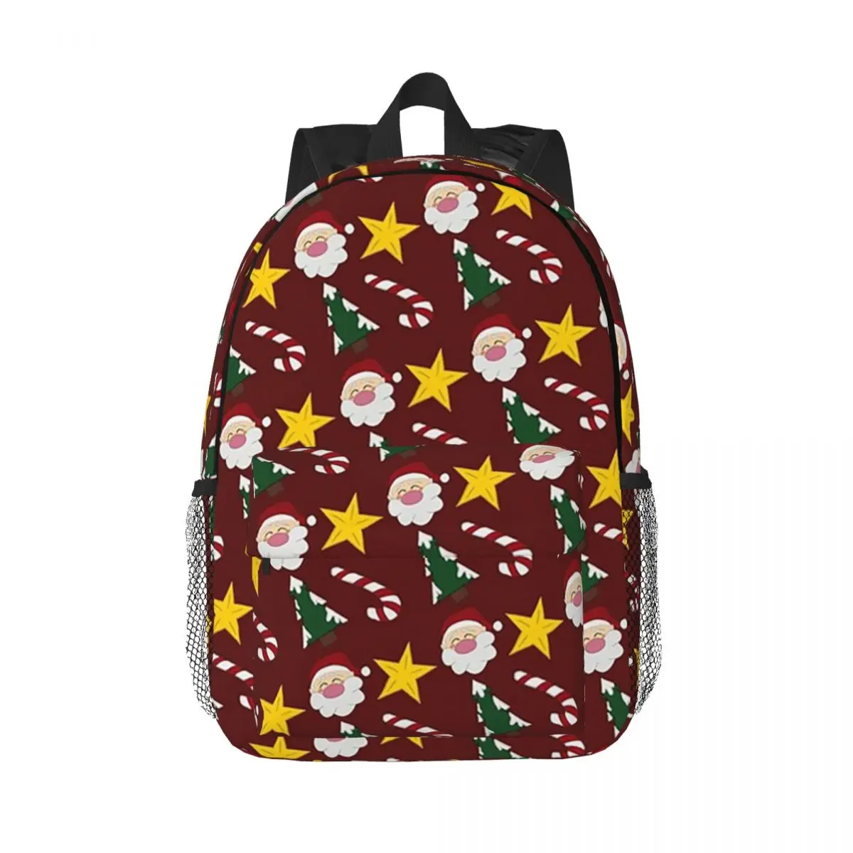 Christmas Candy Cane Pattern Backpack Hot Sale Daypack Large Capacity Boys Girls BookBag Shoulder Bags for Men Women School Bag