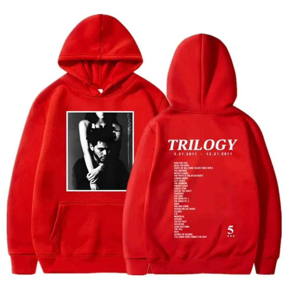 

Музыкальный альбом The Weeknd Trilogy, толстовка в стиле хип-хоп для мужчин и женщин, повседневная эстетичная толстовка большого размера с длинными рукавами, уличная мужская толстовка