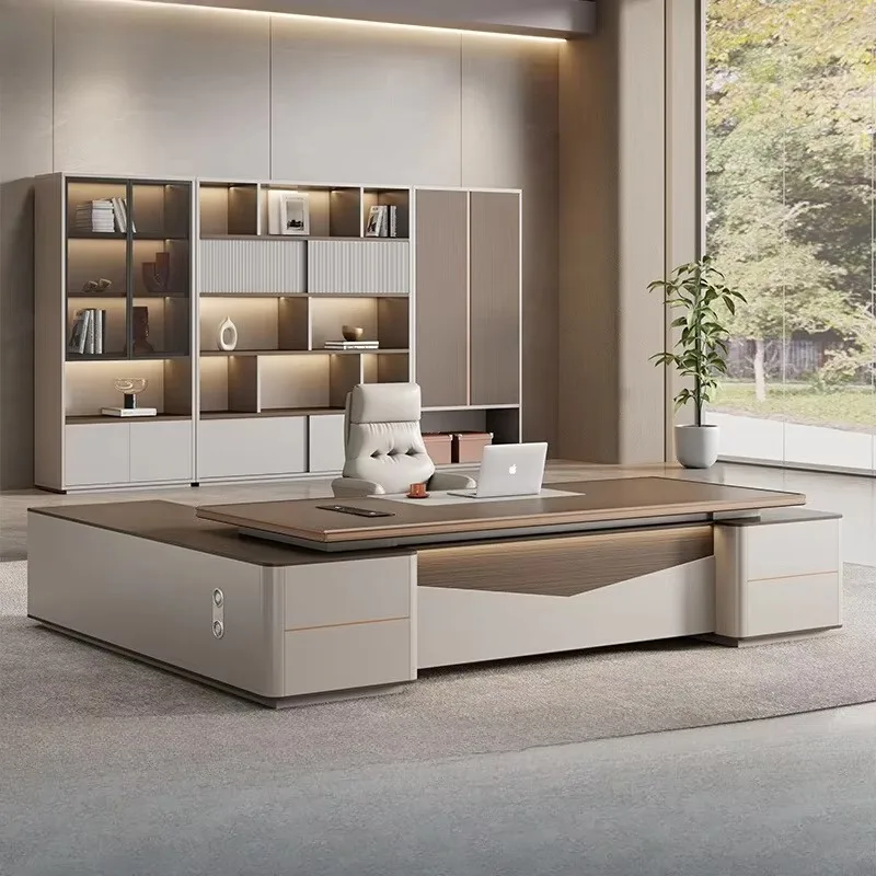 Strong Storage Executive Desk Designer Asthetic Large Luxury Office Desks Drawers Cheap Modern Scrivanie Da Ufficio Furniture