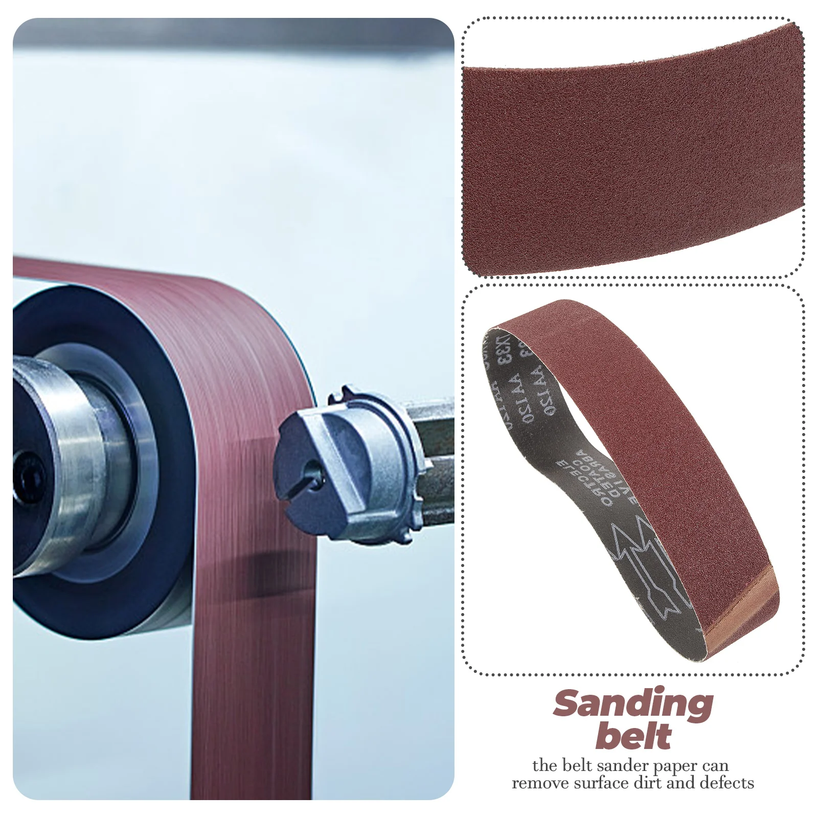 

Sanding Belt Machine 80 Grit Abrasive Belts for Woodworking Sander Attachment Grinder Sandpaper Bands Replacement