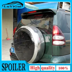 For Toyota Land Cruiser Prado FJ120 4000 2700 Spoiler 2003-2009 ABS Plastic Unpainted Primer Rear Wing Spoiler With Led Light