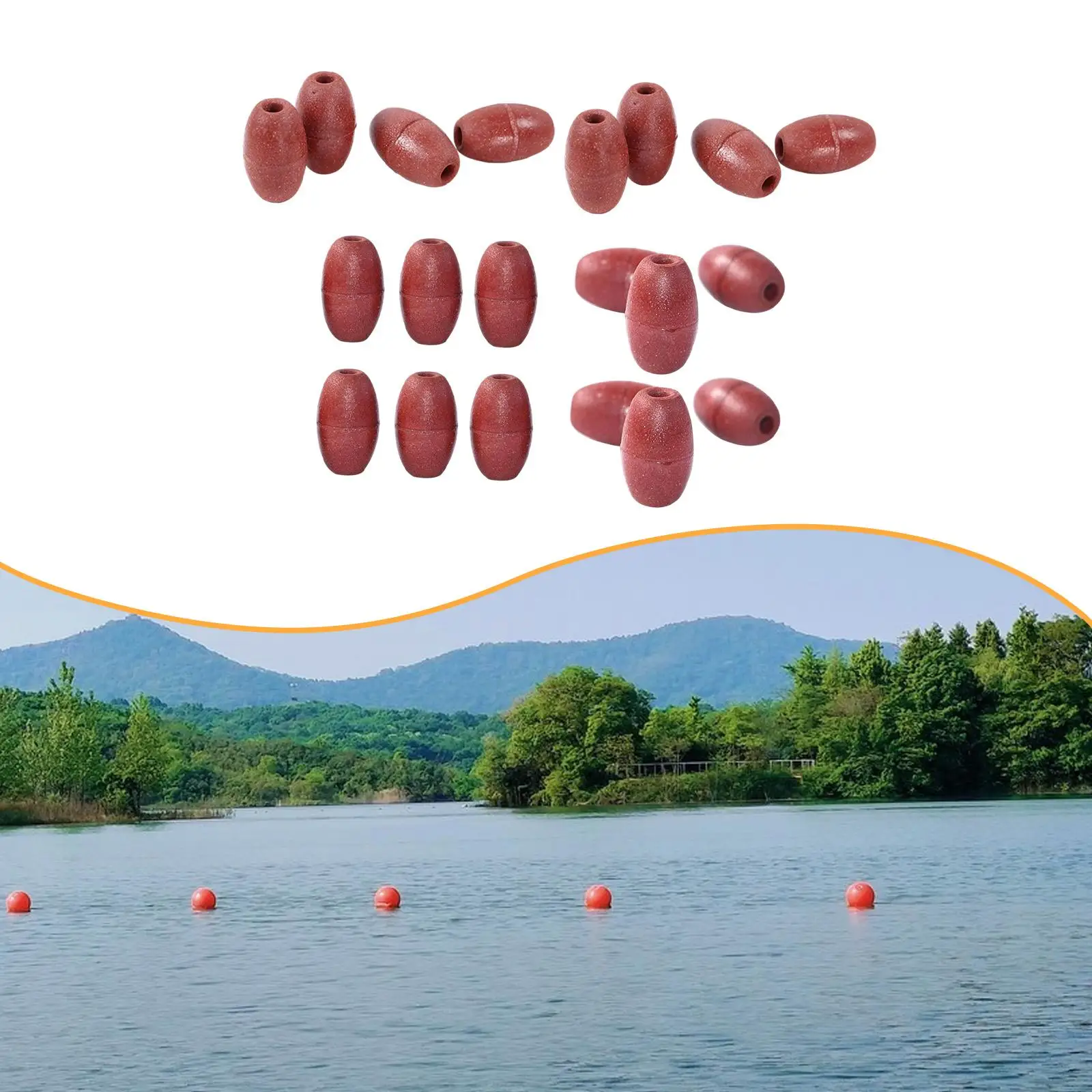 20 Pezzi Boa Galleggiante in Corda Palla Accessorio di Galleggiabilità Leggero Sfera Galleggiante in Acqua per Attività in Acqua Pista da Nuoto Canale da Mare