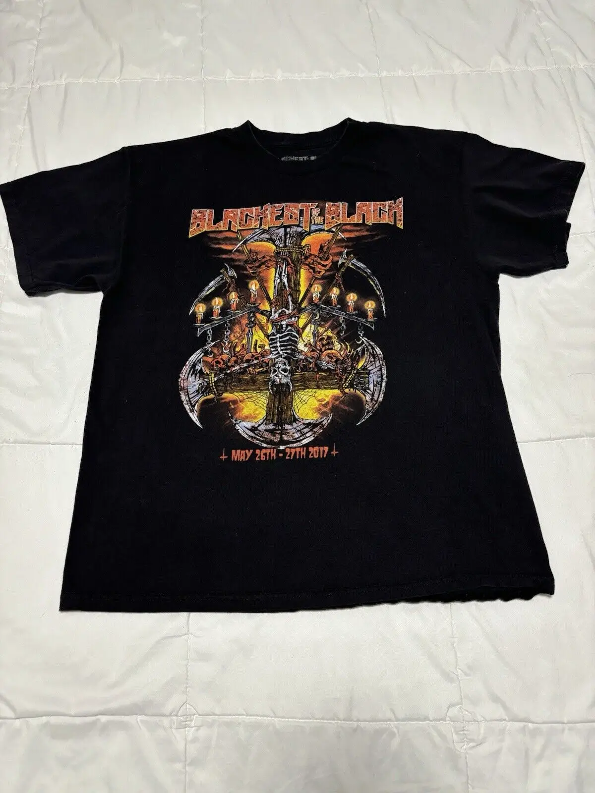 2017 Blackest of the Black Metal Music Festival T Shirt Size XL Band Concert