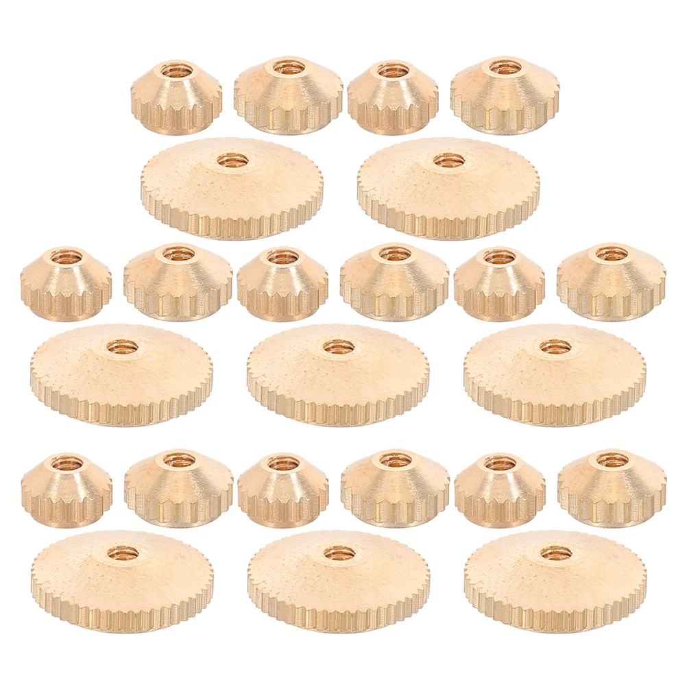 

24pcs Clock Hand Nut Set Brass Repair Parts For Wall Floor Quartz Clocks Diy Clock Making Hardware Accessories Kit