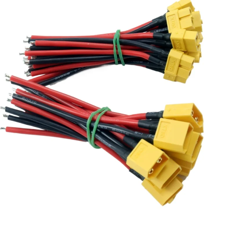 4 قطعة/9 قطعة XT60 ذكر/أنثى التوصيل موصل البطارية 14AWG 10 سنتيمتر مع أسلاك السيليكون المرنة RC بطارية ليثيوم أجزاء المحرك DIY بها بنفسك