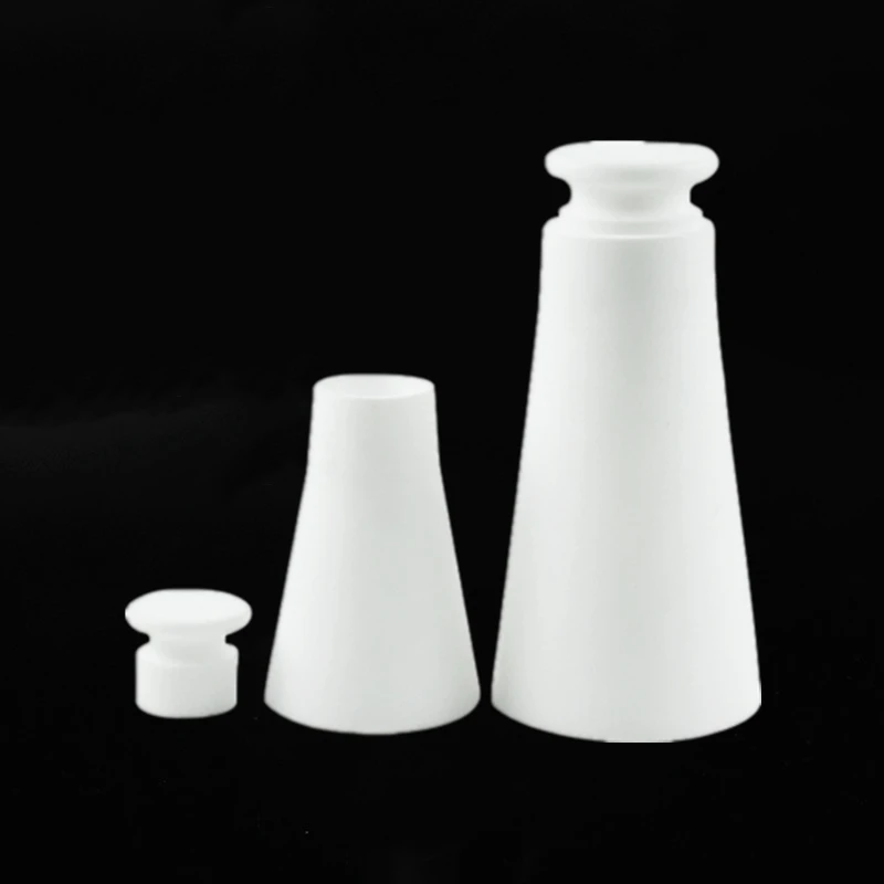50 100 150mL Lab Polytef PTFE Conical Flask with Stopper Plug Laboratory Equipment