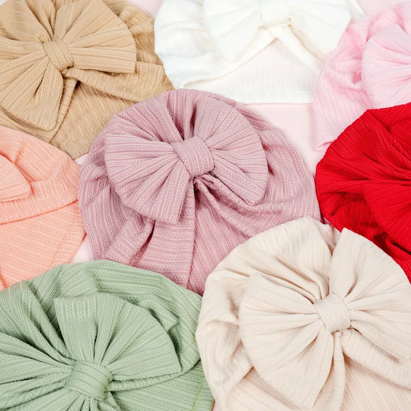 لطيف الطفل قبعة الفتيات Bowknot قبعة الاطفال قبعة الوليد التصوير ربيع الخريف الصيف الرضع عمامة الأطفال الدعائم