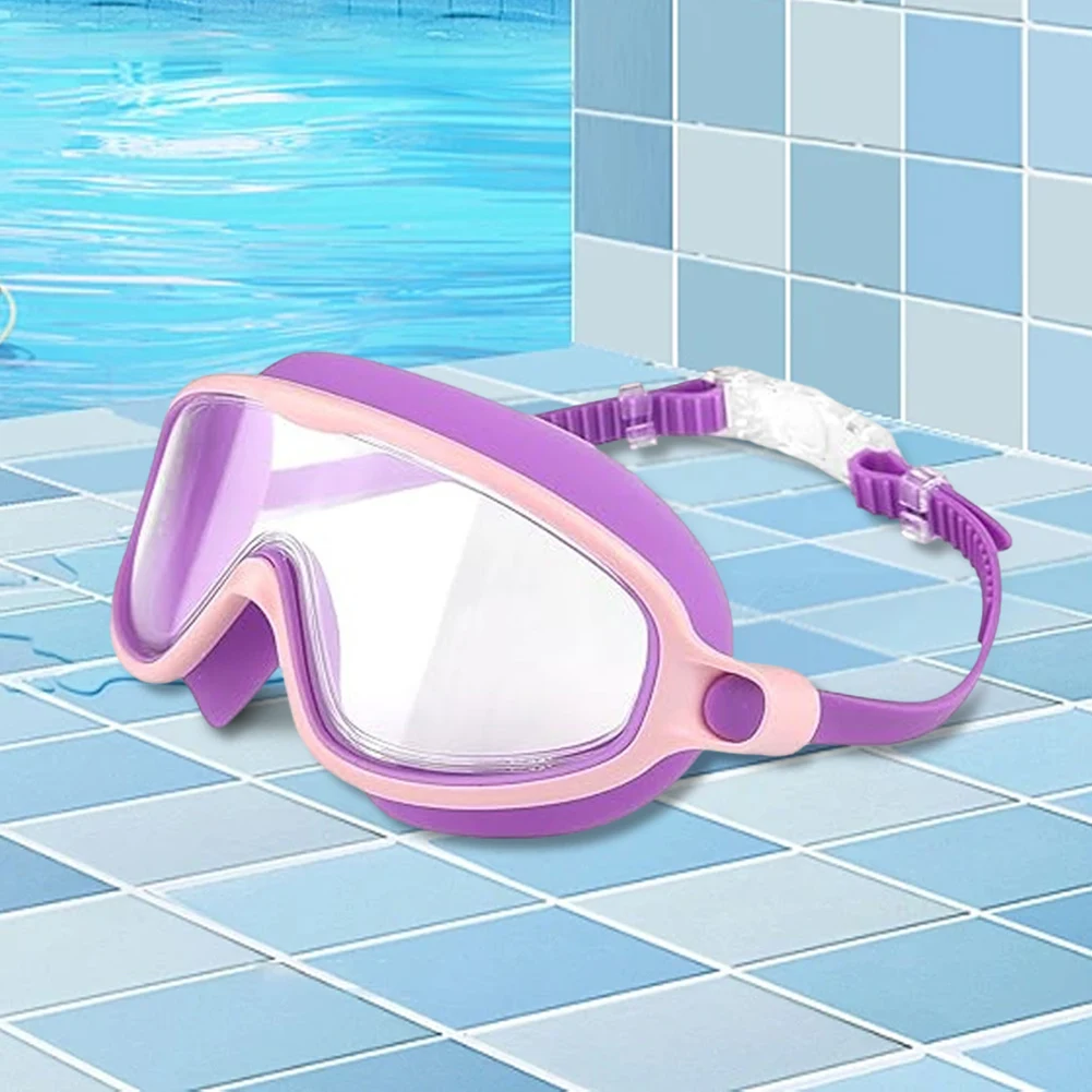 Kinder-Schwimmbrille, beschlagfrei, Poolbrille, kein Auslaufen, mit Ohrstöpseln, Nasenklammer für Kinder von 4 bis 15 Jahren