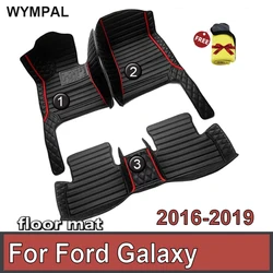 Car Floor Mats For Ford Galaxy Mk IV 3 2016~2019 7seat Car Interior Parts Waterproof Floor Mat Car Mat Car Accessories