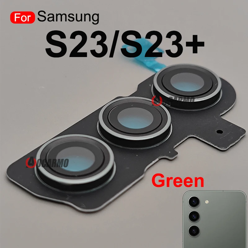 For Samsung Galaxy S23 S23+ Plus S23Ultra Back Rear Camera Lens With Frame And Adhesive Replacement Part