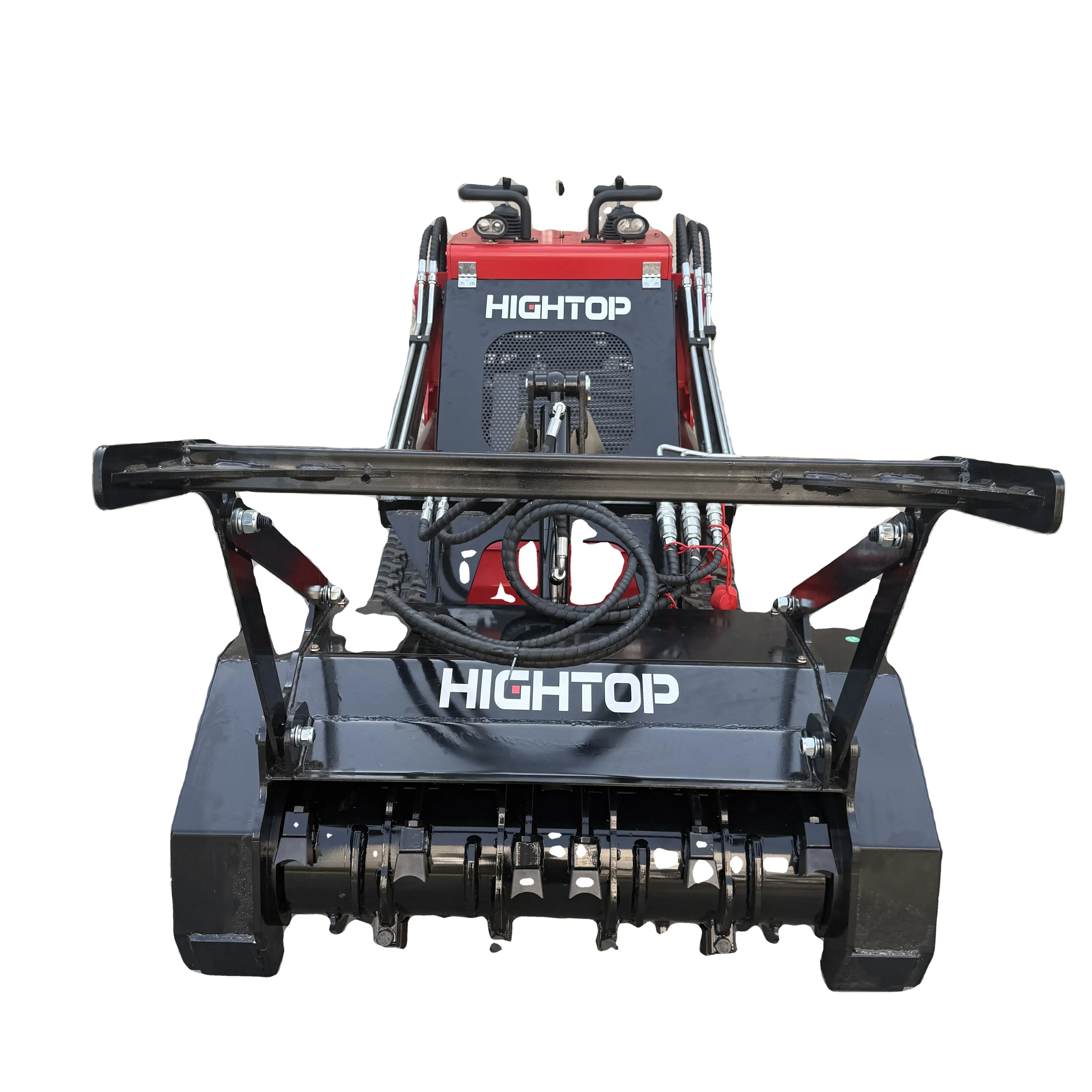 

Kubota engine diesel hydraulic Polit Hightop V1000 micro slip steering track loader with forestry cover accessories