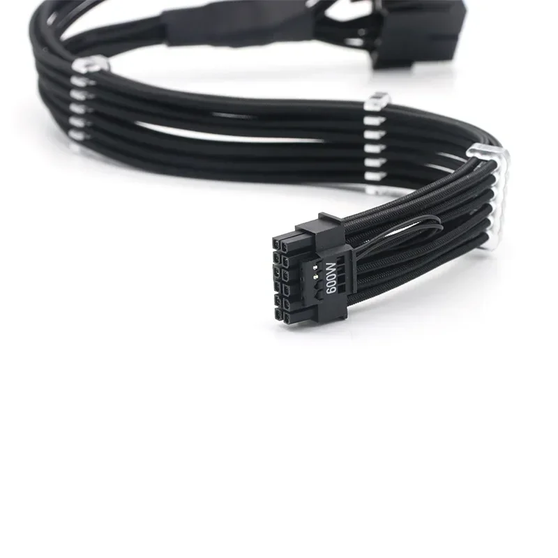 RTX4090 Graphics Card PCI-E 5.0 Extension Cable 12+4Pin Male To Pcie 8P*4 Female 16AWG Nylon Braided Network GEN5 Adapter Cable