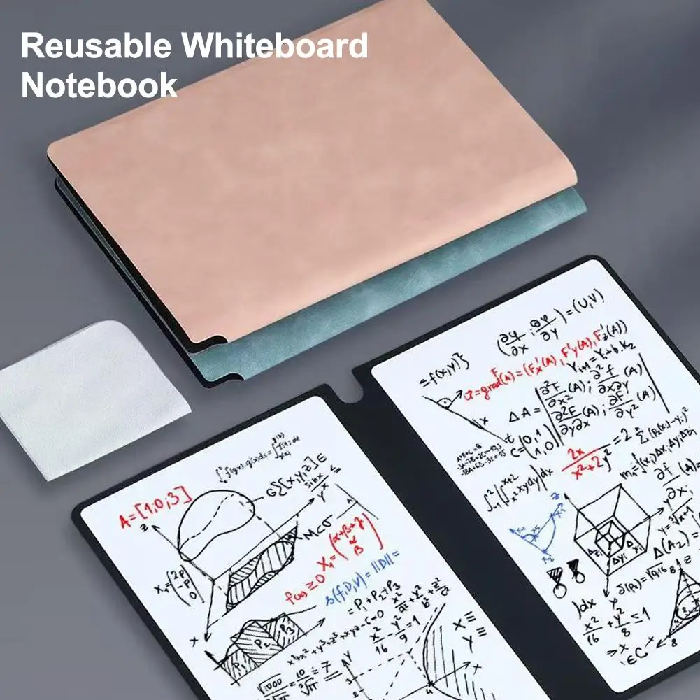 A5 Reusable Whiteboard Notebook with Pen and Erasing Portable Reusable Notebook Cloth Weekly Planner Whiteboard Z3R4