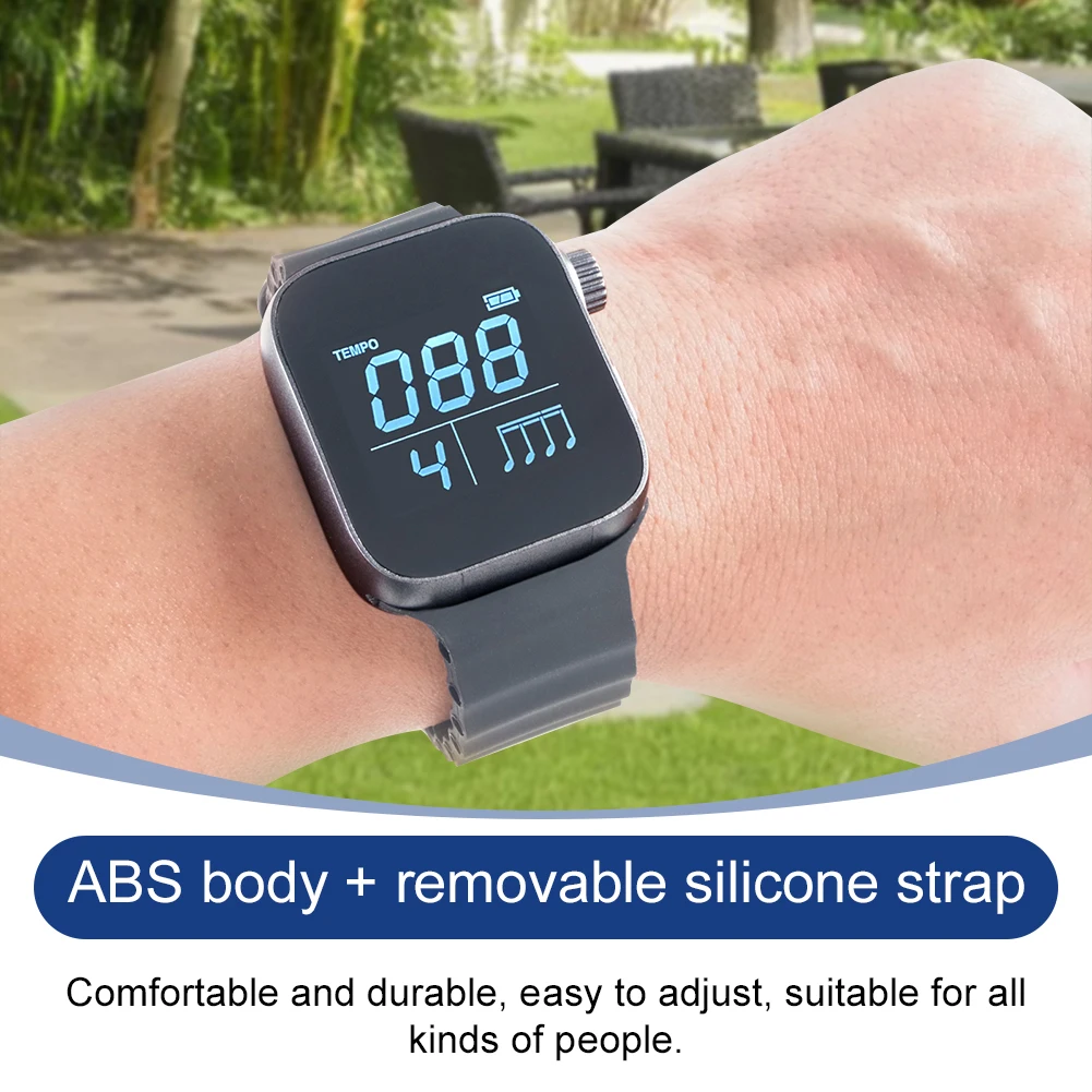Wearable Metronome Smart Metronome Adjustable Strap Vibrating Metronome for All Instruments Music Instruments Metronome