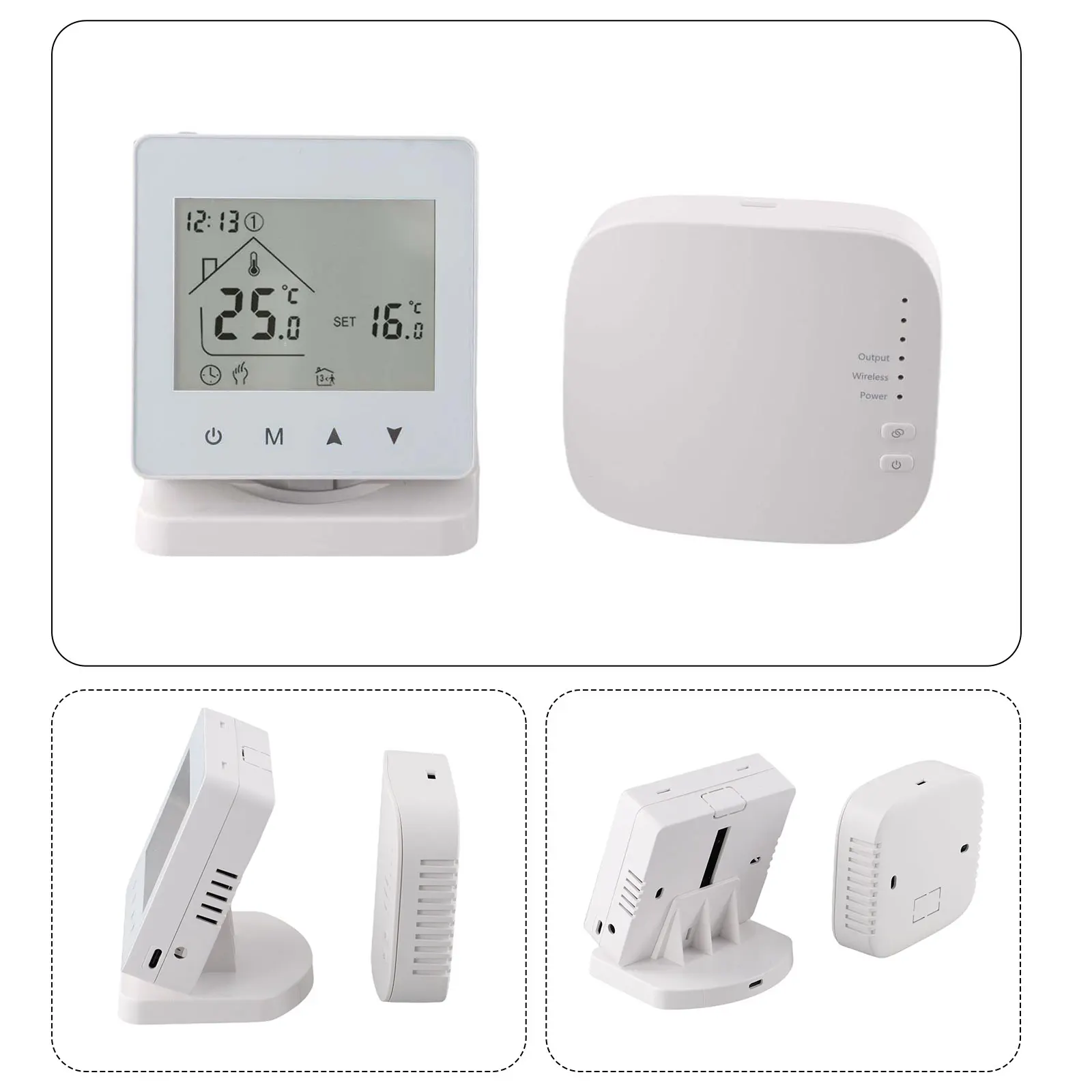 Comfort Control 100*86*77mm Gas Boiler Heating Dual Power Supply Thermostat Programmable Heating 1 To 1 Wireless Design