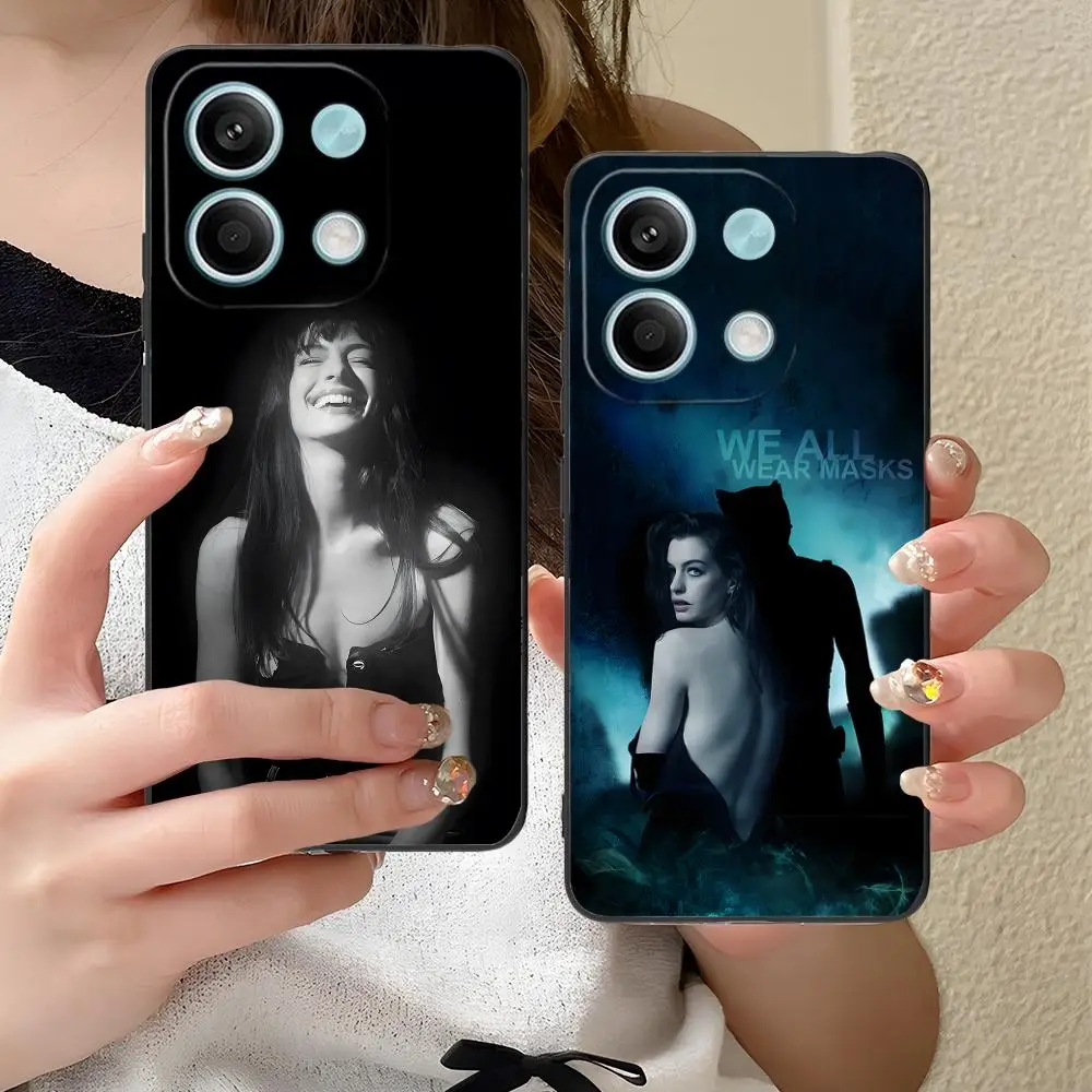 

Anne Hathaway Mobile Phone Case for Xiaomi Redmi Note 14 13 12 11 S Pro Plus 4G 5G Colour Printing Cover Pretty Cellphones Cover