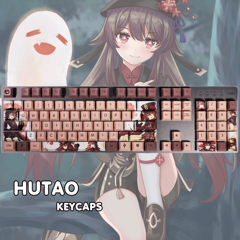 

Декоративные клавиши для клавиатуры Genshin Impact Hutao PBT Beauty Keycap Cosplay Gifts