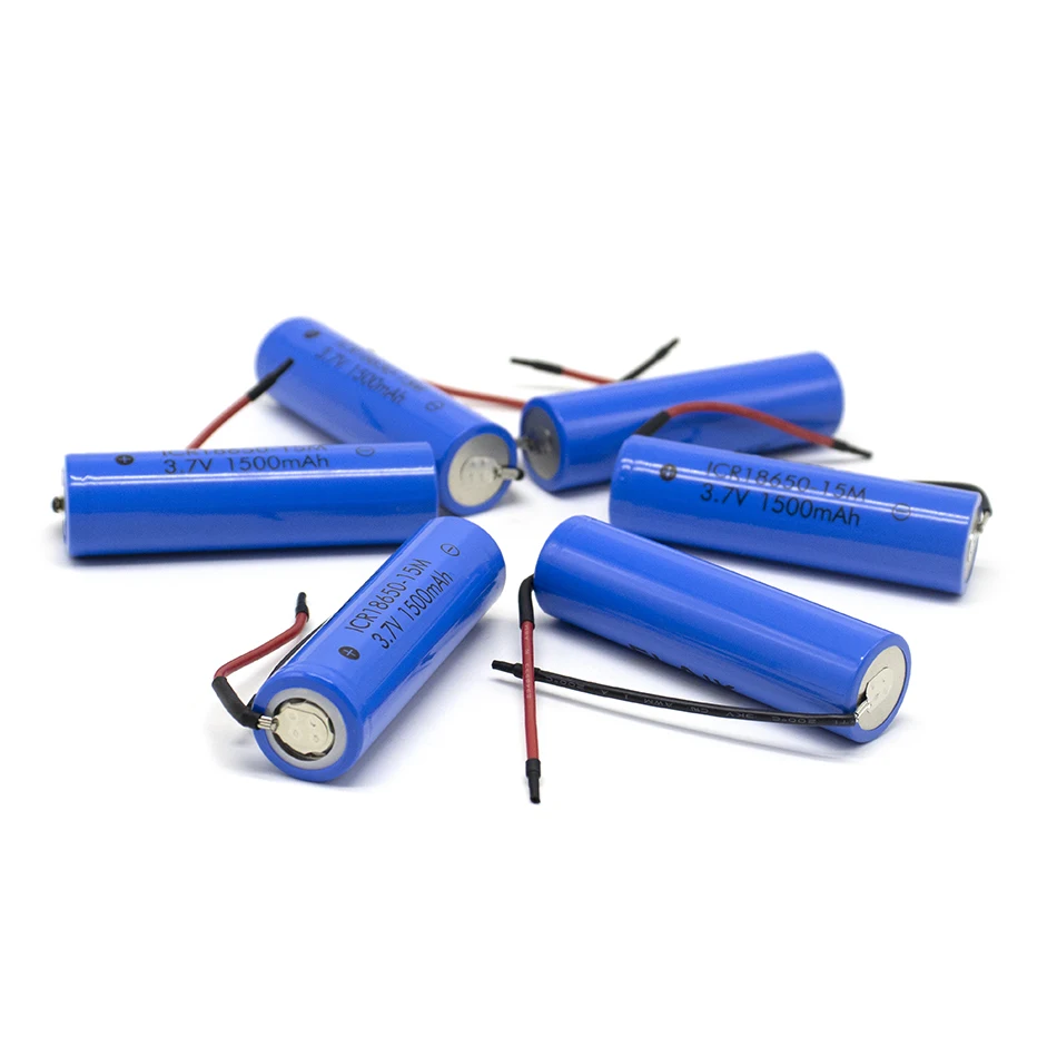 1-20PCS 3.7V ICR18650-15M 1500mAh Rechargeable Digital Lithium Battery Suitable for Small Flashlight, Small Fan Battery