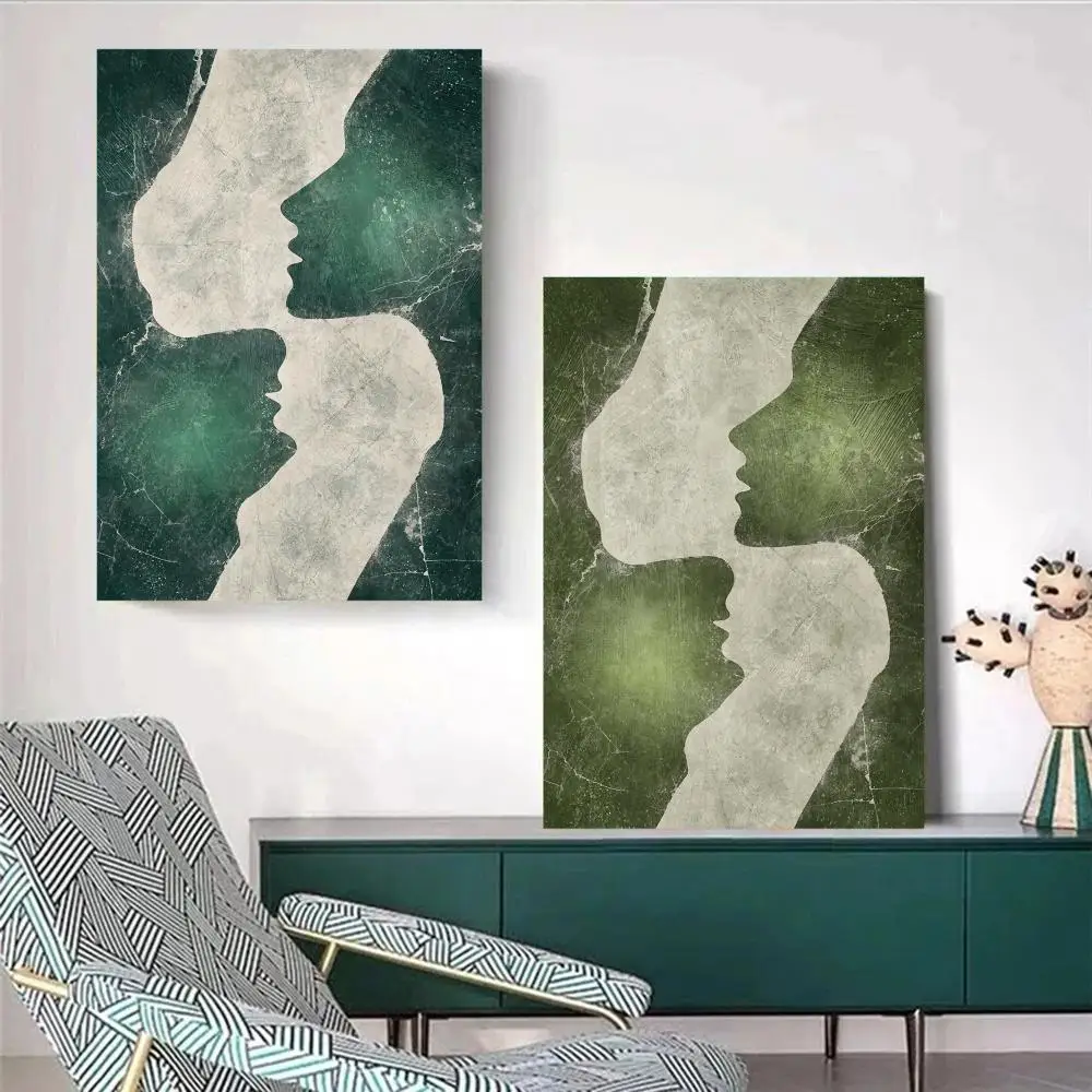 

Emerald Love. Painting Calligraphy High quality Poster Canvas Wall Art For Office Restaurant Home Decoration Set