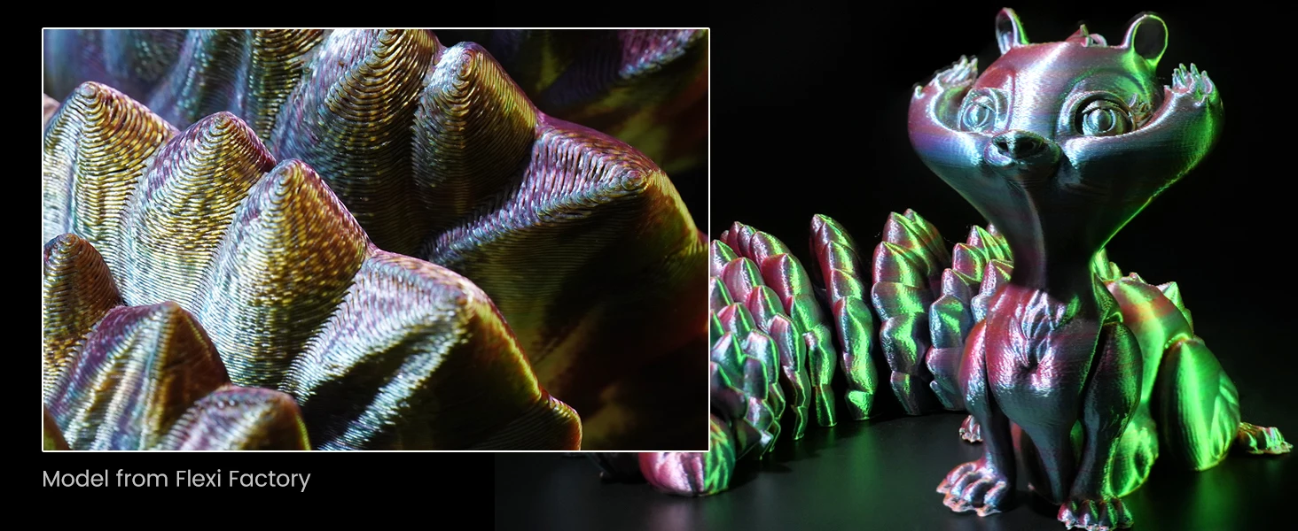 SUNLU PLA PLUS Silk 1.75mm 3D-Druckerfilament Zwei/Drei-Ton Glänzende Seidentextur Farbverlauf Kompatibel mit den meisten FDM-3D-Druckern – Detail 7
