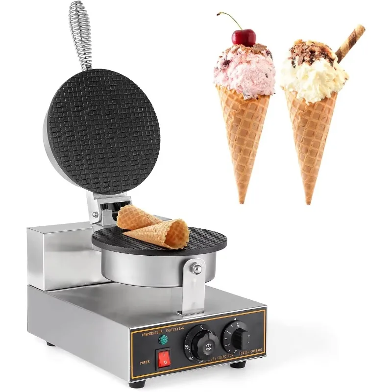Máquina Eléctrica Comercial para Hacer Conos de Waffle, Máquina para Conos y Tazones de Helado de Acero Inoxidable, 220V