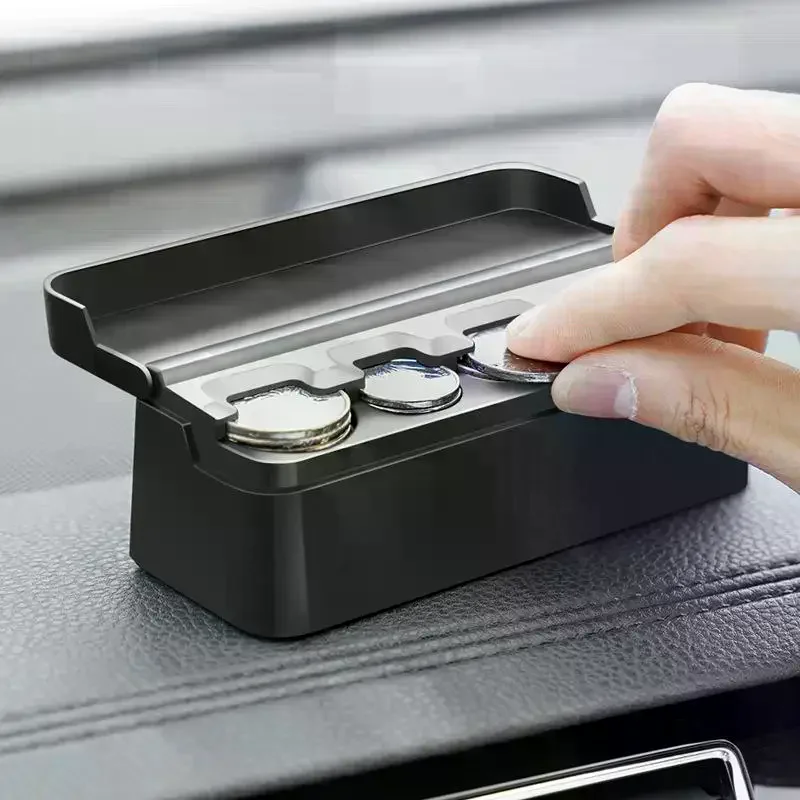 1Pcs Home Dual Purpose Change Box Car Coin Small Storage Coins Purse Euro Dispenser Holder Case Wallet Holders Money Boxes