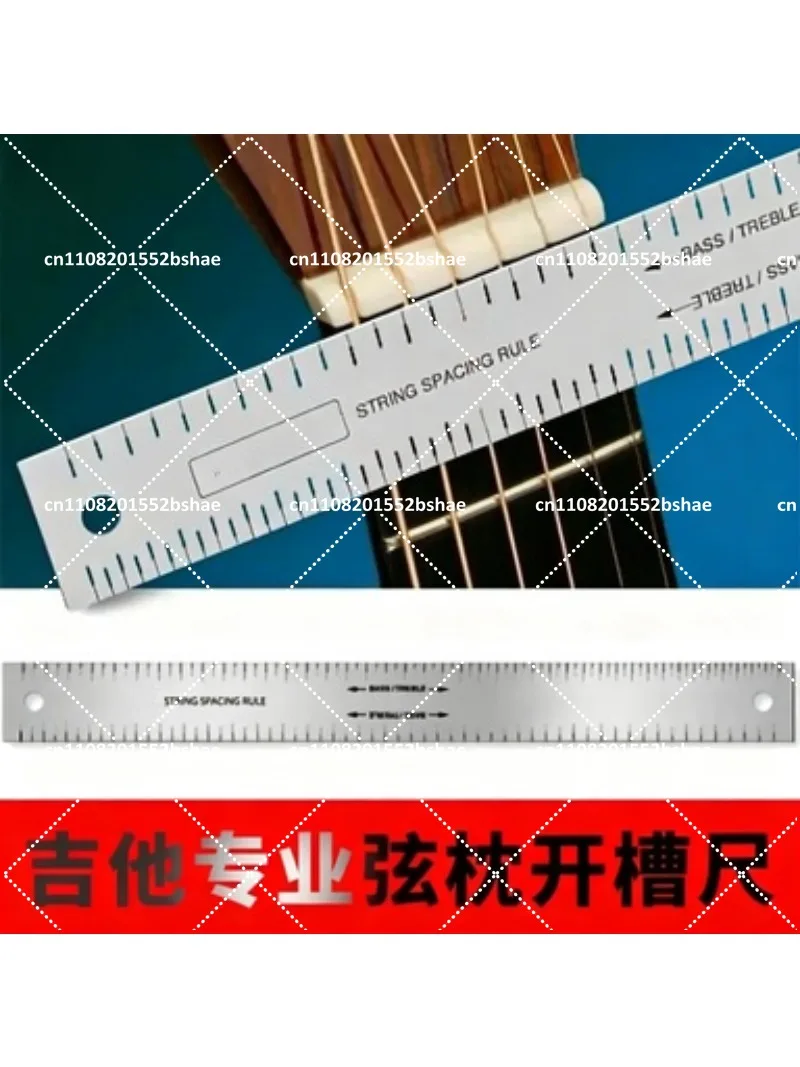 Professional Luthier Guitar String Spacing Ruler Tool for Nut Slotting