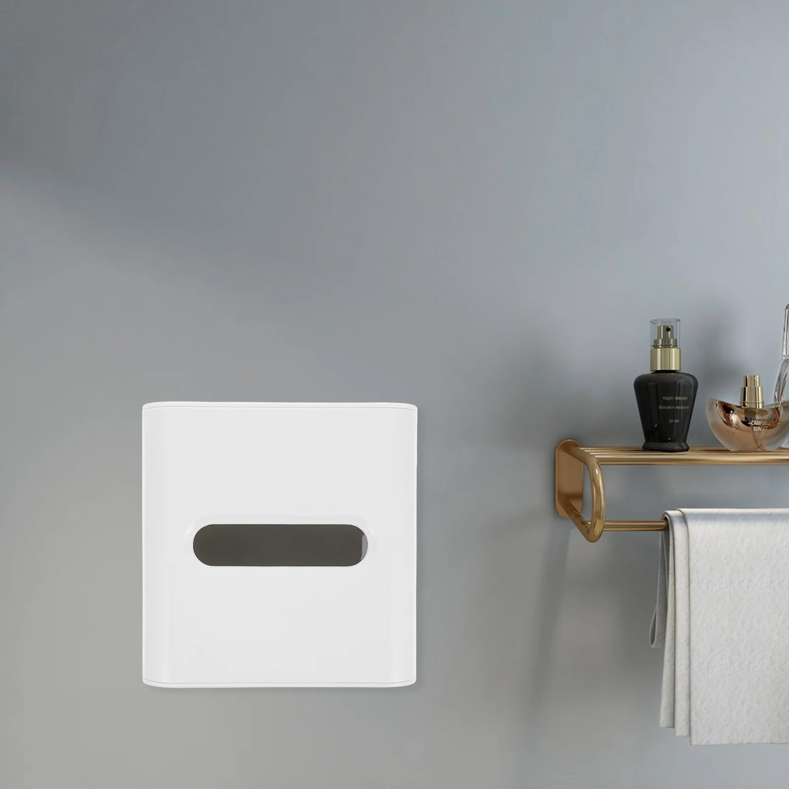 أغطية علب المناديل المزخرفة حامل بلاستيكي على شكل مكعب للأنسجة المربعة حل تخزين المناديل الورقية لسطح المكتب #6