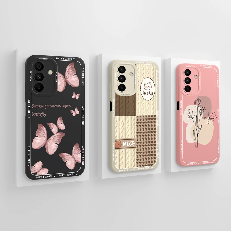 

For Samsung Galaxy A17 A07 Phone Case Lovely Patterns Soft Liquid Silicone Cover For GalaxyA 17 A 07 Lightweight Anti Drop Shell