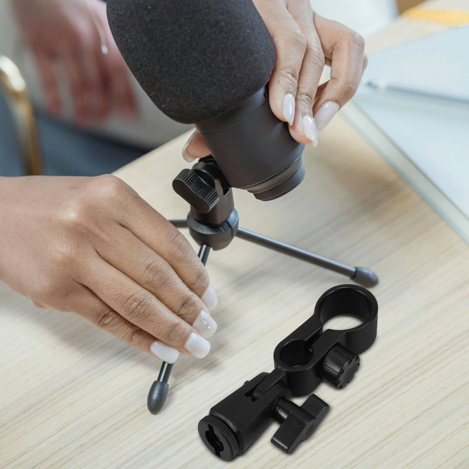 

2pcs Mic Stand Clip For Microphone Shock Mount Holder Replacement Clip For Handheld Mics Live Stage Concert Ktv Use