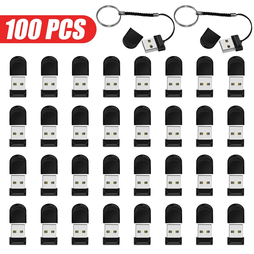 

100 шт./партия, USB флеш-накопитель с цепочкой, 64 ГБ, 32 ГБ, 16 ГБ, 8 ГБ, 4 Гб