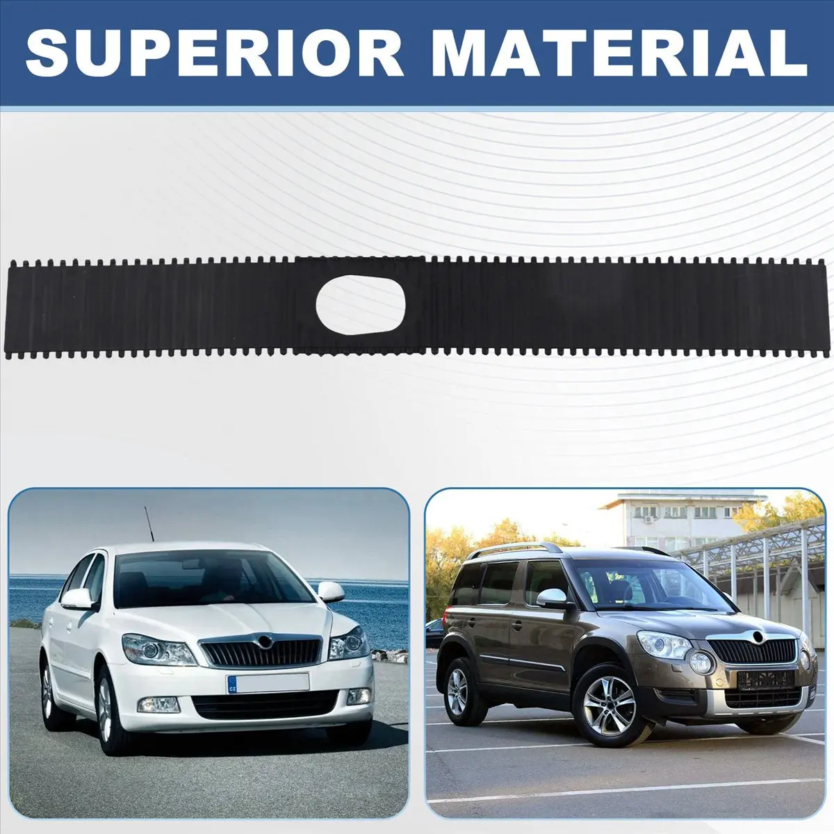 #96V Car Interior Handbrake Blind Shutter Slider Strip Antidust Cover Trim,For Skoda Superb 2,(Black)