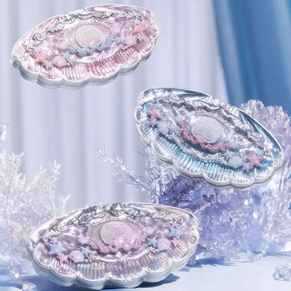 Flower Knows Shells Eyeshadow Palette Eye Glitter Palette Waterproof Refreshing Long Lasting Blushers Beauty Cosmetics