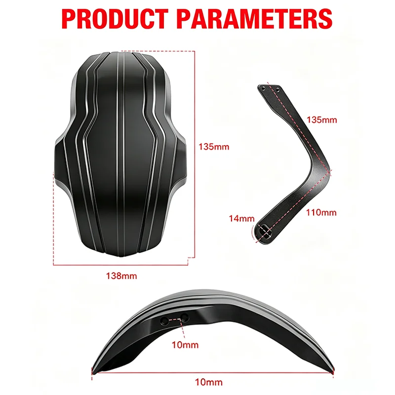 Original Mudguard for Teverun Fighter 11/11+/Supreme Blade GT II/ Kukirin G4 Electric Scooter Front and Rear Fender Acccessories