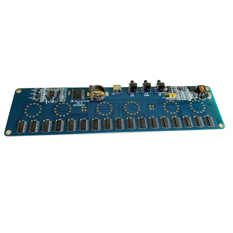 A01F-2X DIY In14 In4 Nixie Tube Clock Digital LED Clock Gift Circuit Board Kit , PCBA No Tubes