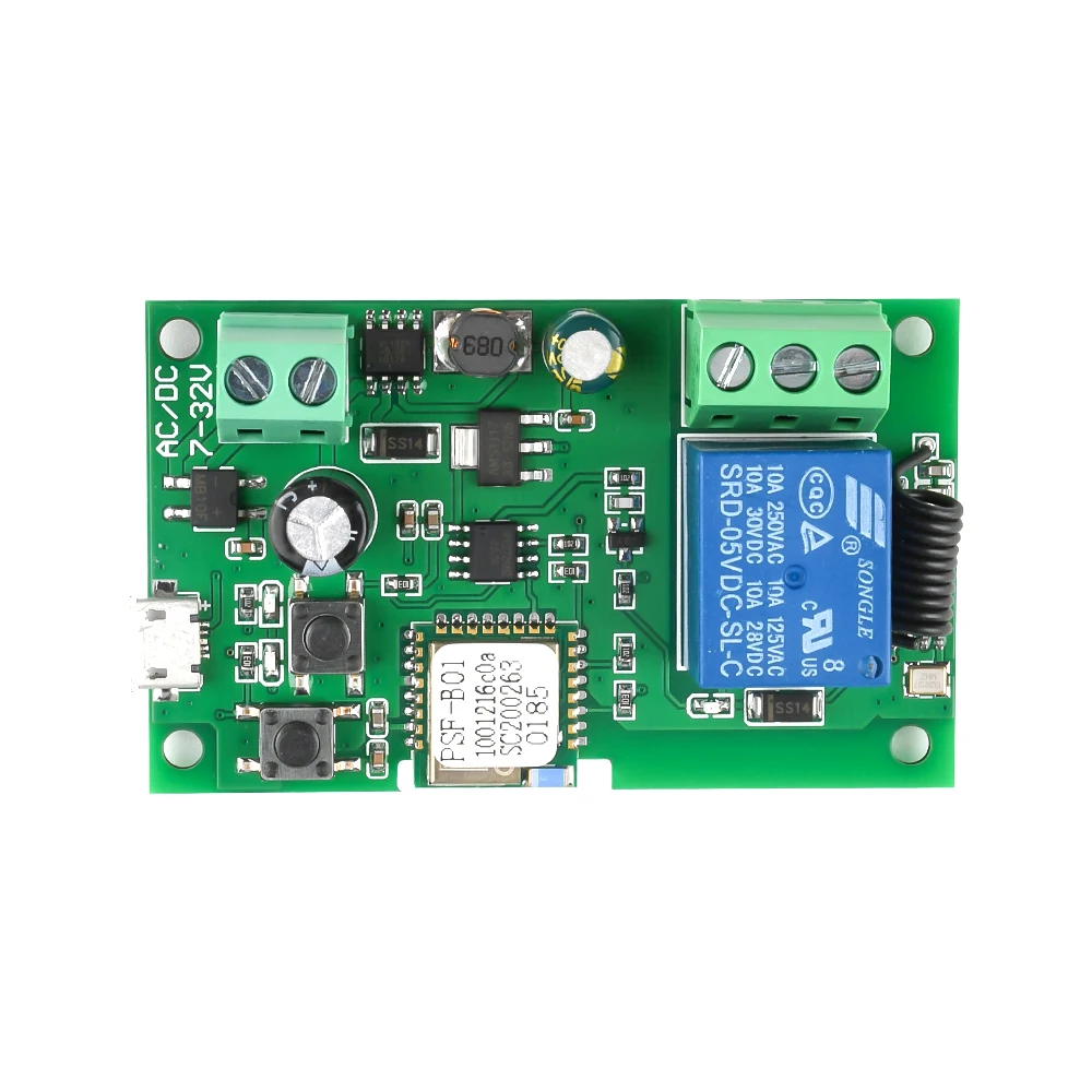 1 Channel Ewelink Wifi RF Switch Module Self-Locking DC 5V 7-32V Wireless APP Remote Control For Alexa/Googole Smart Home 433MHZ