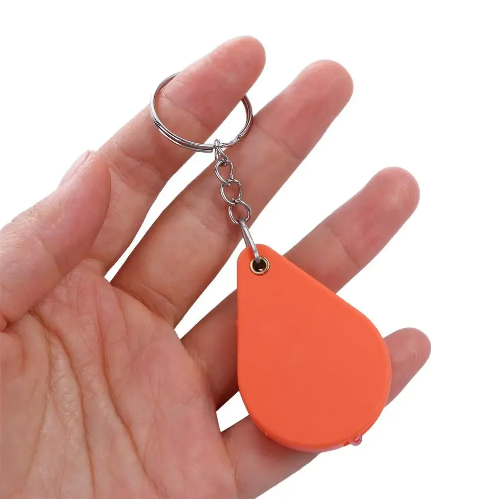 Key Chains Portable Key Ring Loupe Glass Lens Magnifying Glass Magnifier with Key Chain Microscope Folding Magnifier