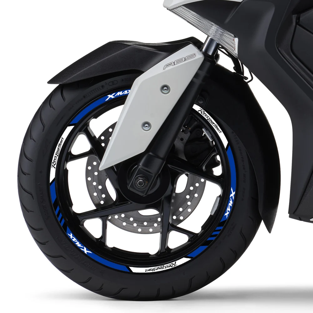 オートバイのホイールステッカー,スクーターのリムステッカー,アクセサリー,ストリップテープ,xmax 150, 250, 300,xmax300,xmax250,xmax150