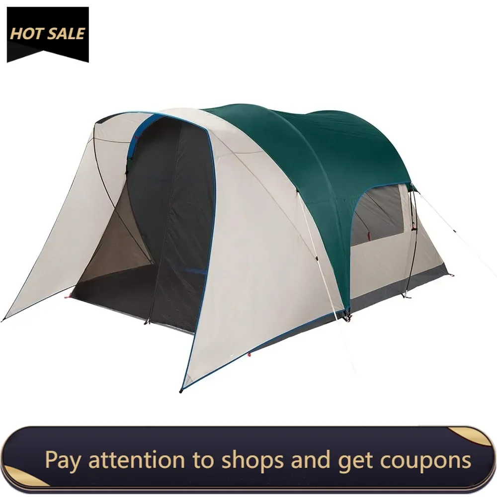 Cabin Camping Tent with Screened Porch, 4/6 Person Weatherproof Tent with Enclosed Screened Porch Option，Carry Bag Freight free