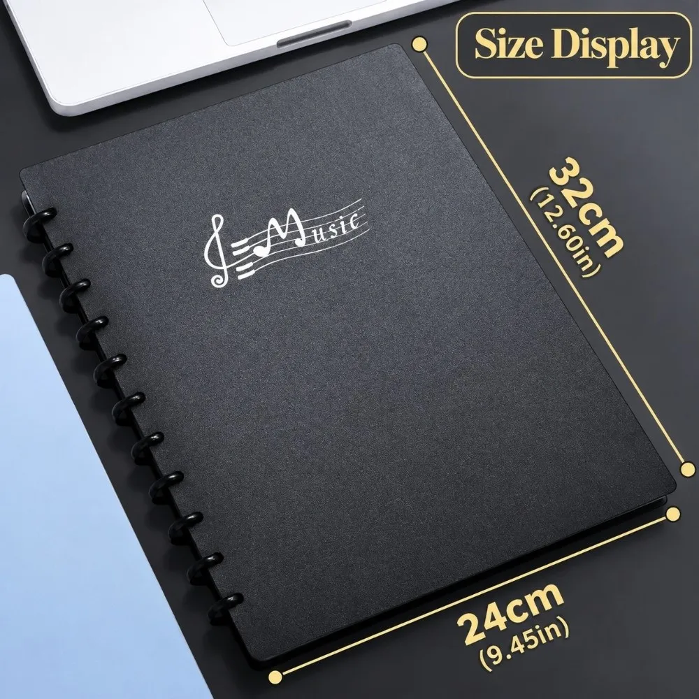 Transparent Music Score Folder Flexible Thickened Sheet Music Binder Reusable Double-Sided Loose Leaf Music Folder Music Majors 6