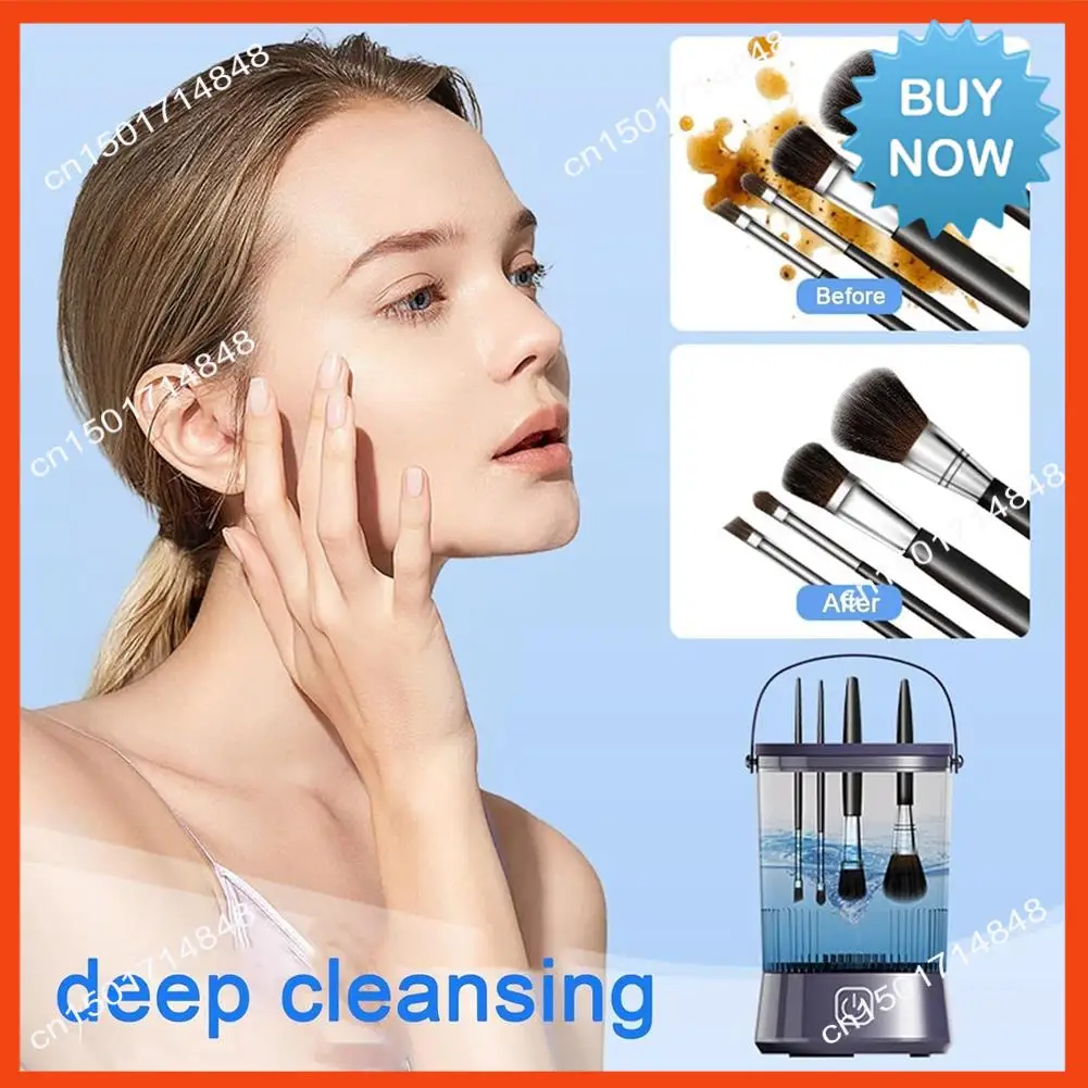 

BISM Electric Makeup Brush Cleaner With Clean Mat USB Automatic Rotation Makeup Brush Cleaner For Makeup Lovers Women