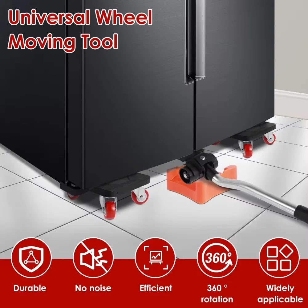 Furniture displacement device, universal wheel, heavy object moving tool, moving device, cabinet, sofa moving device