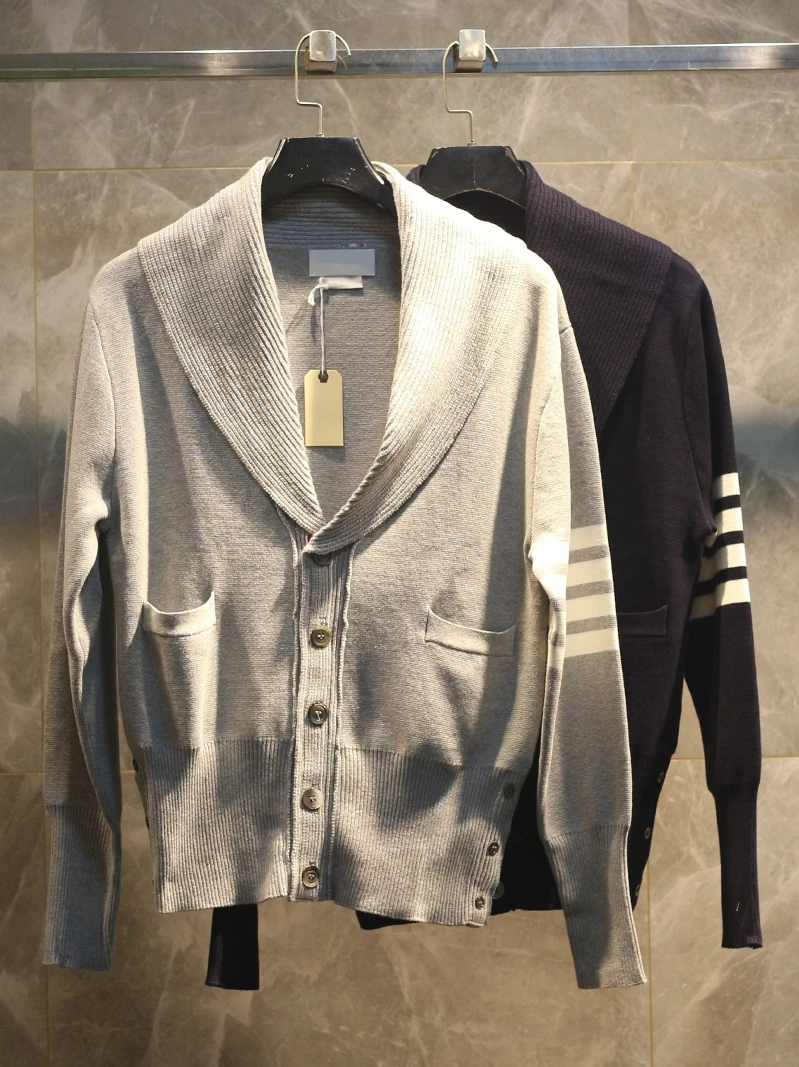 

Элитный шерстяной вязаный кардиган унисекс весна-осень 26SS: городской стиль, длинный рукав, теплый, модный, универсальный.