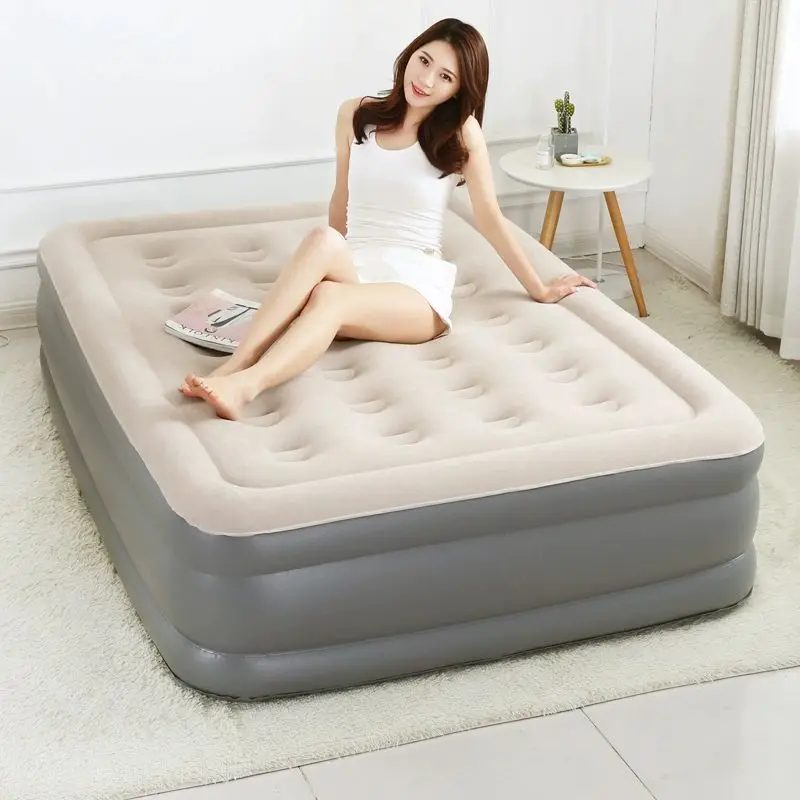 Inflatable Twin Air Mattress with Built in Pump Double-High Inflatable Mattress Easy Inflate Portable Blow Up Bed for Home bed