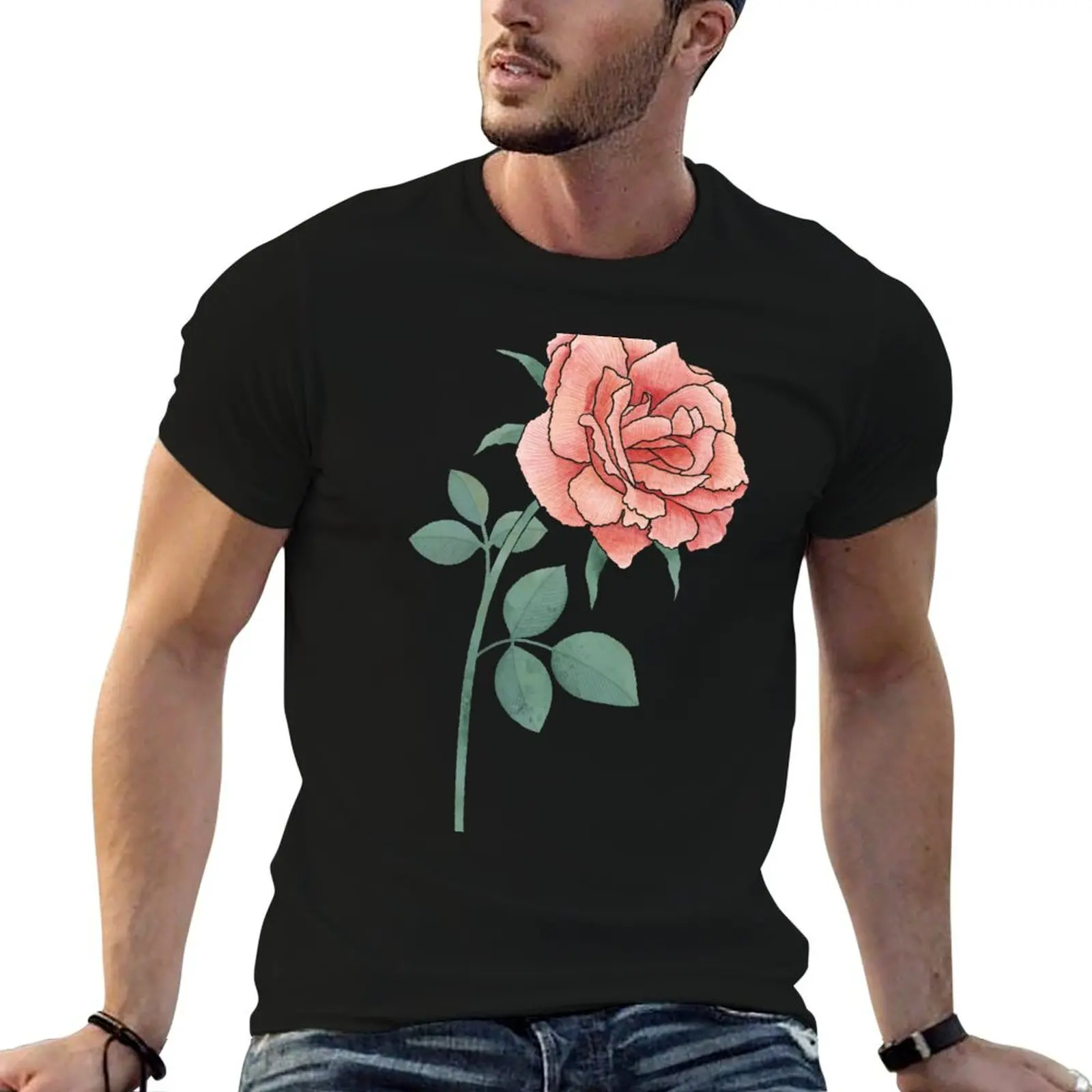 

A Simple Rose T-Shirt t shirts for man cotton funny t shirts for man pack white cotton t shirt pack T-Shirt