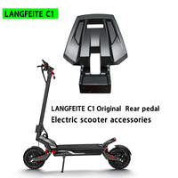 LANGFEITE C1 Foot Rest Rear Pedal LED Brake Light Lamp For Kugoo G1 Pro Electric Scooter - Motorcycle Accessories Spare Parts