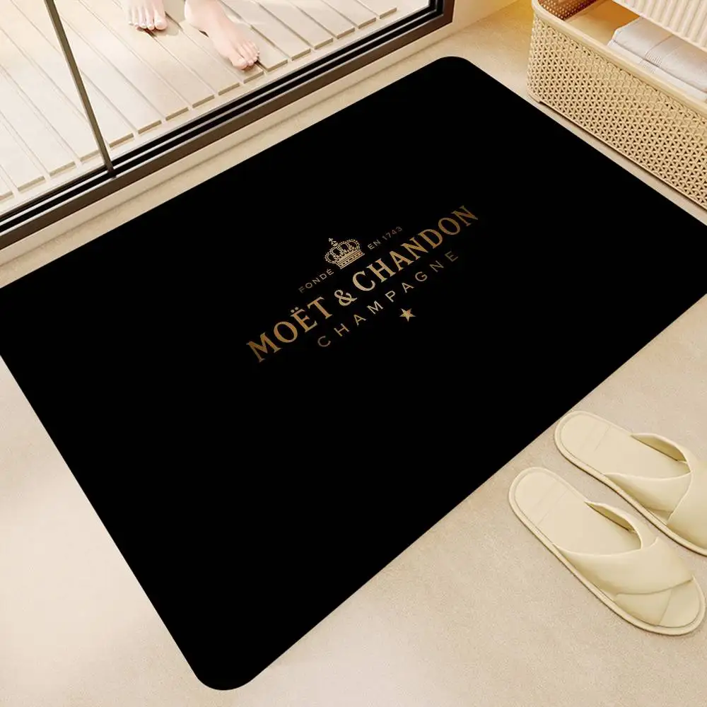 Alfombra de cocina de marca M-Moet C-Chandon, decoración para habitación de niños, dormitorio, balcón, alfombra antideslizante para sala de estar