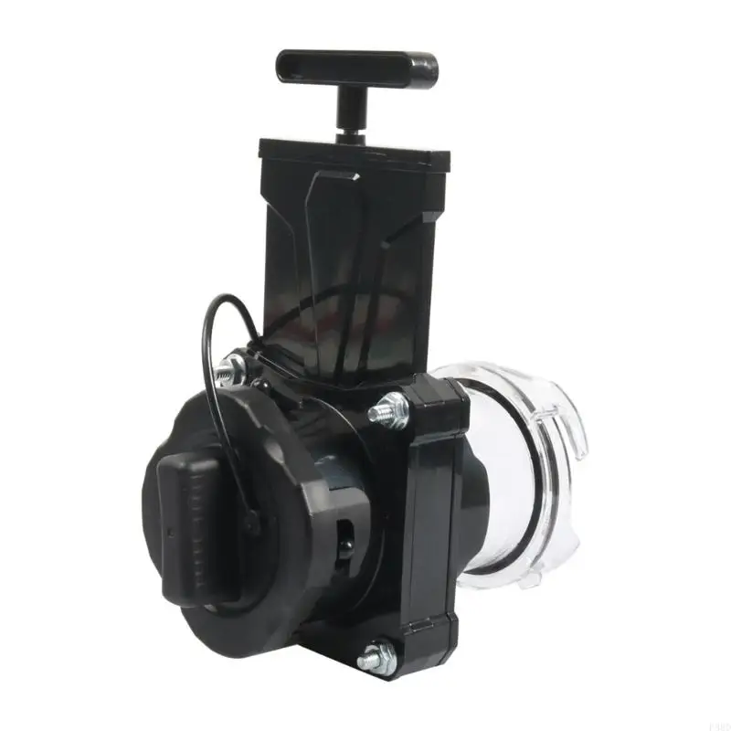 

Manual Rotating Handle Trailer Motorhome Sewage Drain Valves Outdoor Use Black