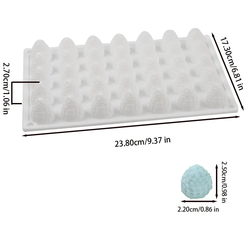 35 Cavity Fruit Shaped Silicone Mold For Chocolate Candy Jelly Wax Melts Ice Cube Tray Cake Cupake Topper Kitchen Baking Tools